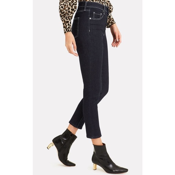 VERONICA BEARD Debbie 10”Skinny Contrast Stitch Dark Denim Jeans, SZ 30 - Picture 2 of 11